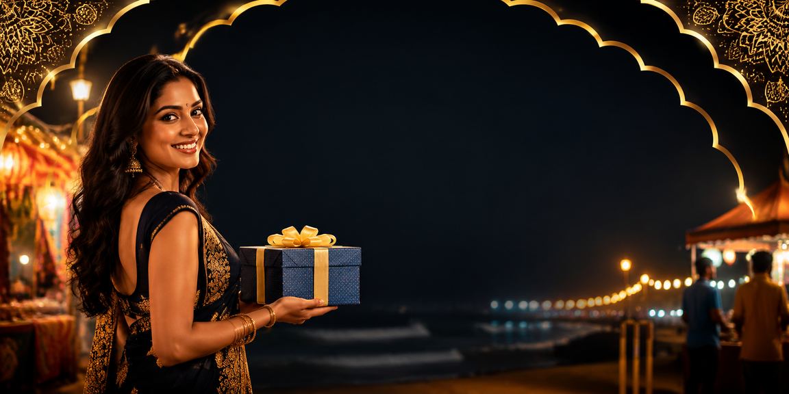Night market scene symbolizing Indian online betting and entertainment