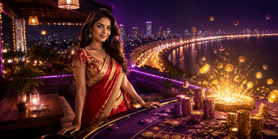 Vibrant Bollywood-themed slot game inspired by Mumbai's Marine Drive